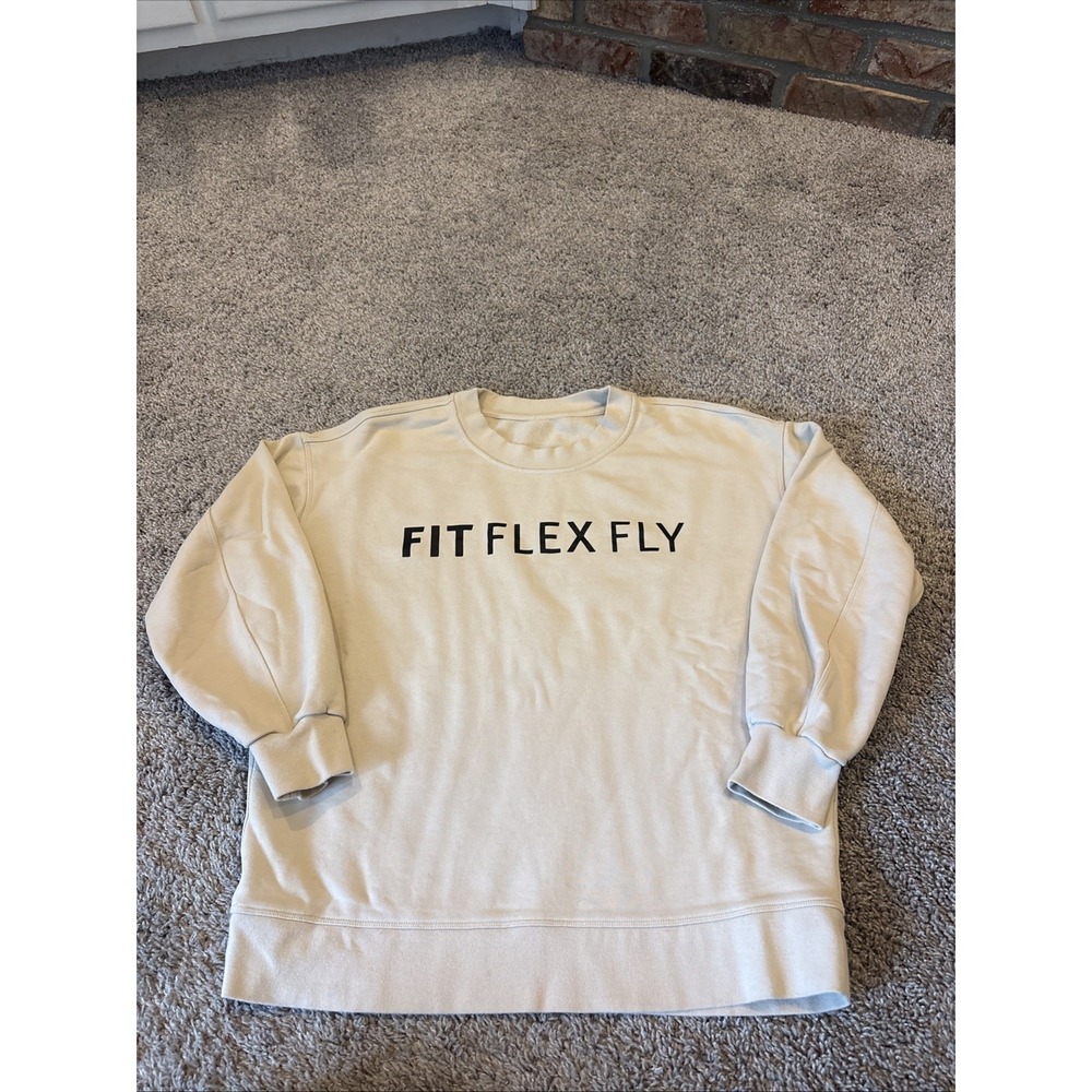 Lululemon City Sweat Crewneck Sweatshirt Mens S NBA Cream Gym Train Fit Flex Fly